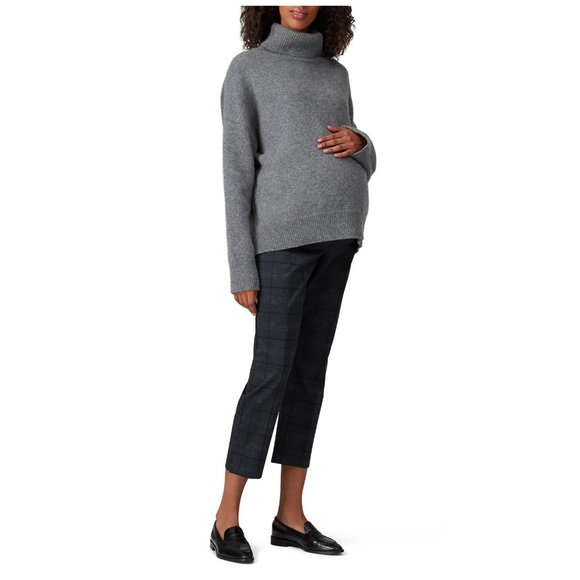 Ingrid & Isabel Plaid Maternity Pants - Black Crepe in Size XS S M or Large - Picture 1 of 5